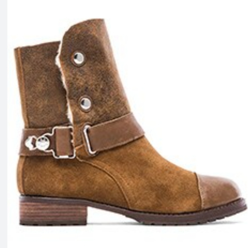 Matt bernson tundra booties shearling leather boots